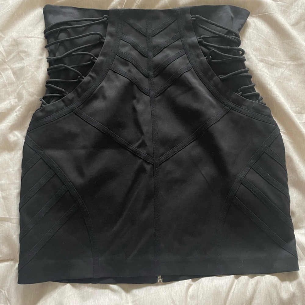 Black Corset Mini Skirt